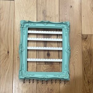 Turquoise Ornate Jewelry Earring Holder Frame